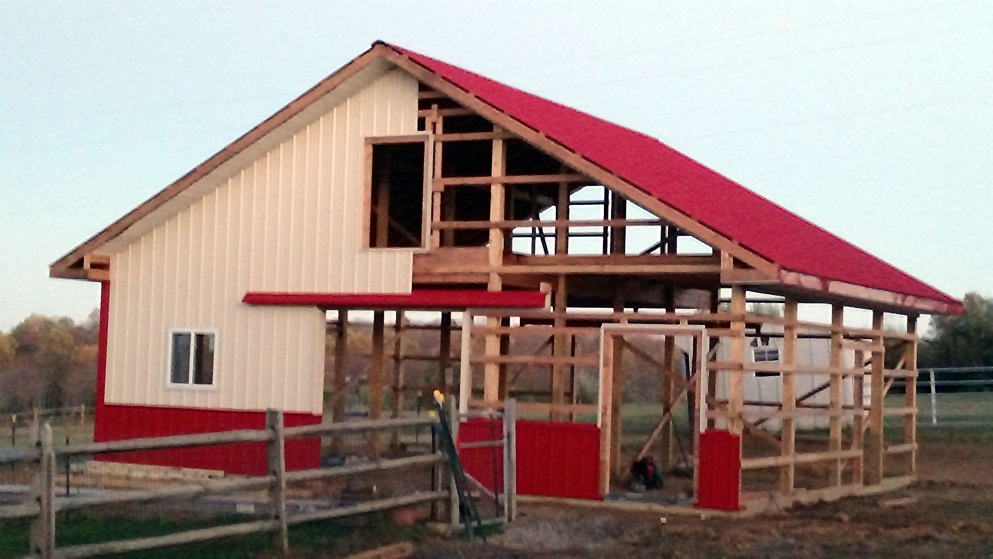 custom pole barn with hay loft cb construction inc.