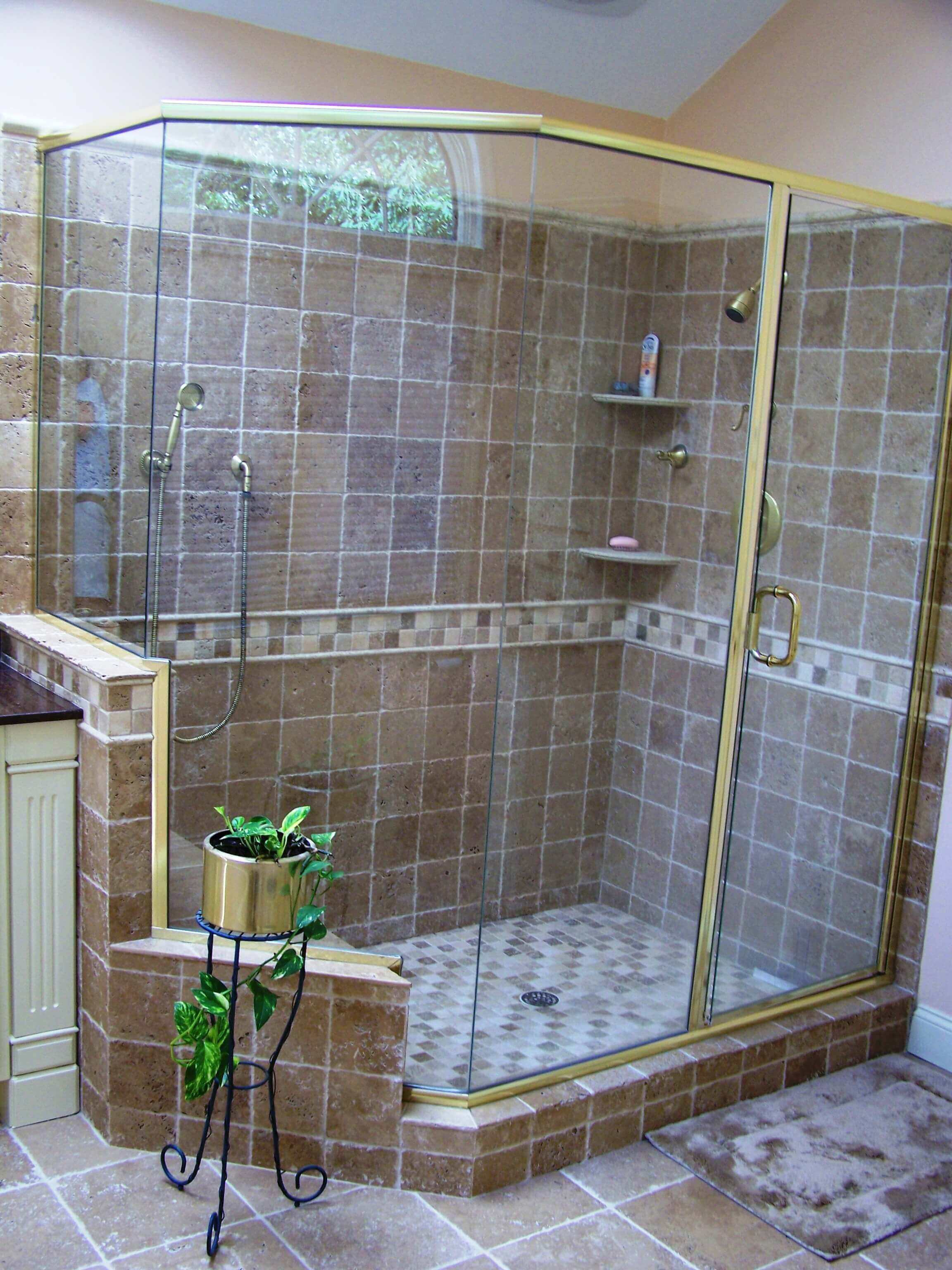 Custom a large shower and radiant floor heating, even in the shower! CB